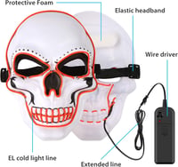 Molbory Piros LED Purge Maszk 3 Világítási Móddal Halloween Partikra 3