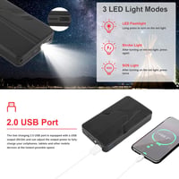 ASUNCELL Autós Bikázó 27000mAh Powerbank 600A 12V - Hordozható Indításrásegítő 5.0L Benzin és 2.0L Dízel Motorokhoz, LED Lámpával 7