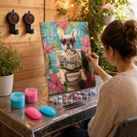 Kreativni set za slikanje po brojevima: 28×35 cm slika + stolnjak + 2 kuke + 2 gela za čišćenje 1