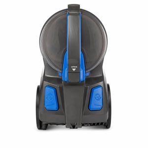 Aspirator fără sac Amazon Basics, 1,7 L, 850 W, cu filtru HEPA, pentru covoare și pardoseli dure, negru-albastru, utilizat