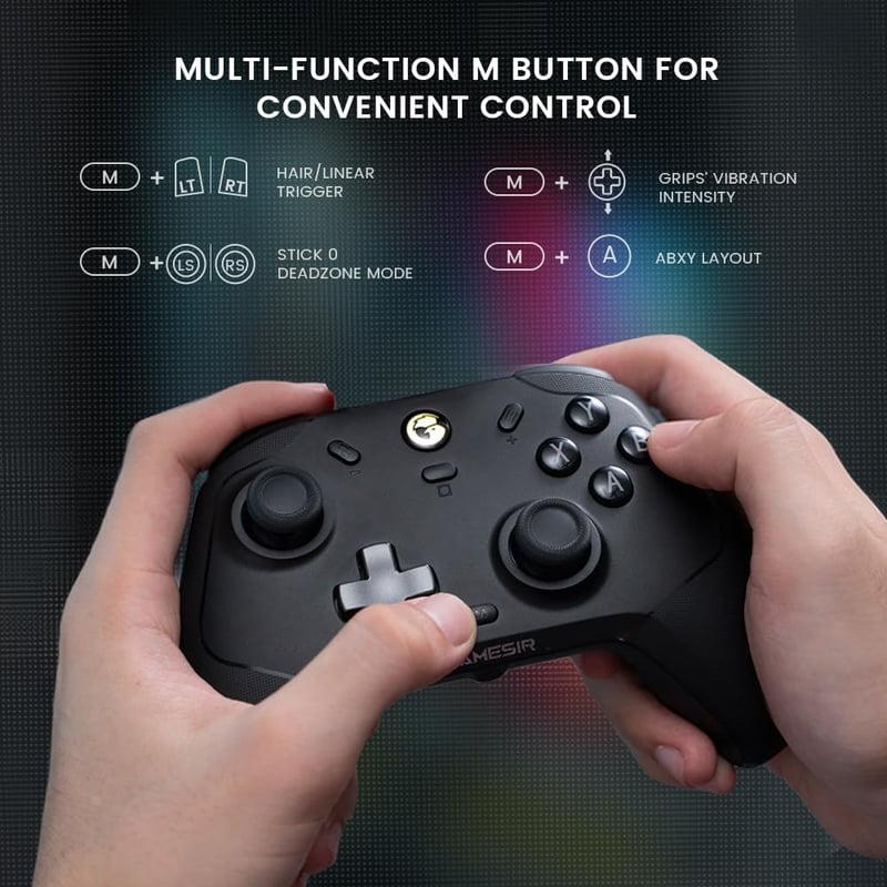 GameSir T4 Cyclone Pro Vezeték Nélküli Kontroller PC/Switch/Lite/OLED Platformokhoz, Hall-Effekt Joystick, Android/iOS/Windows Kompatibilis,
