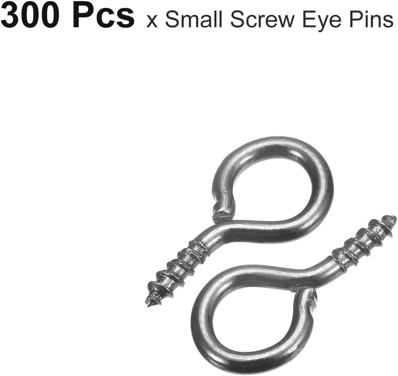 Sourcing Map 300db Mini Csavaros Szemescsavar Sötétszürke 6.5x13x1.2mm - Ékszerkészítéshez, DIY