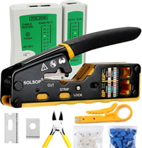 CAT6 RJ45 Krimpelő Fogó Szett - Profi Hálózati Szerszám CAT5/5e/6 Csatlakozókhoz 1
