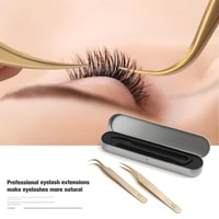 FERYES Professzionális Műszempilla Csipesz Szett - Delfin és Boot Csipesz Rozsdamentes Acélból, Precíziós Volumennövelő Eszköz Tárolódobozza 6