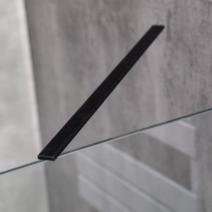 Stabilizačná tyč na sprchový kút WITEN&NOCK 70 cm, matná čierna, nehrdzavejúca oceľ, sklo-stena — chýbajúce 180° otočné prvky (stav: pozri 2. obrázok)