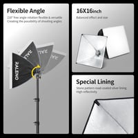 RALENO 40×40cm Softbox Fotó Világítás Szett, 50W 5500K LED Stúdió Lámpa TikTok Videókhoz, CRI>97 Fénydoboz YouTube Felvételekhez 11