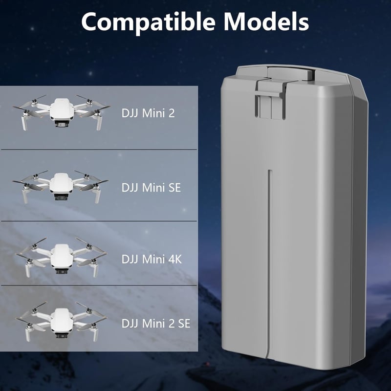 DJI Mini 4K/2/SE drónhoz 2400 mAh intelligens akkumulátor szett, 31 perc repülési idő