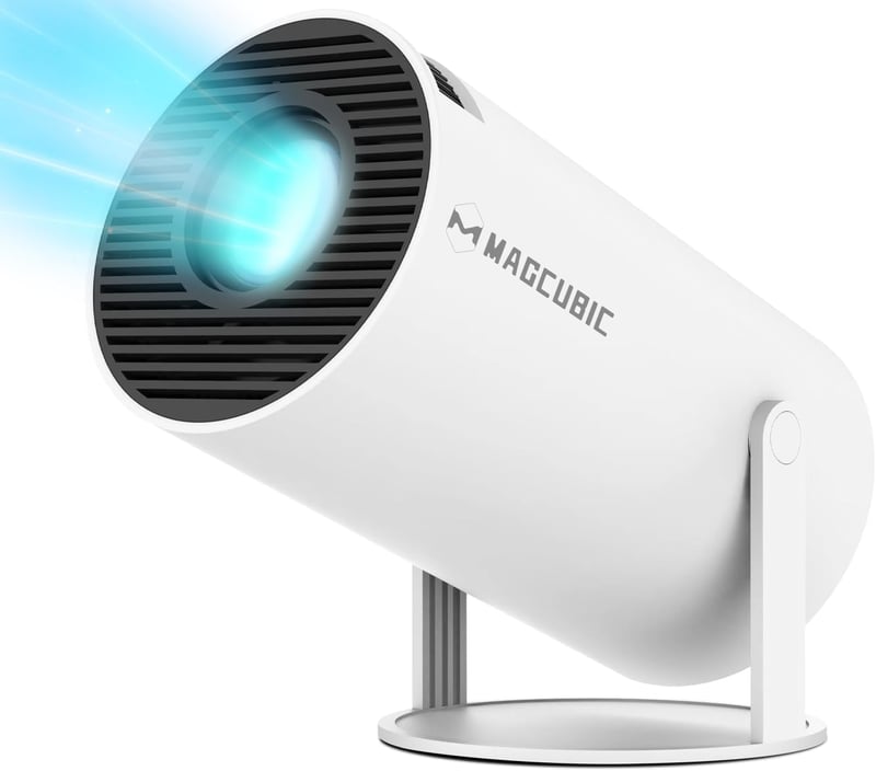 Hordozható 4K Full HD mini projektor, 180° forgatható, WiFi, 130" kijelző