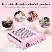 AISEELY Porelszívó Műkörmöshöz - 80W Erős Körömporszívó Állítható Szívóerővel, Mosható Szűrővel, Műköröm Építéshez, Manikűrhöz, Rózsaszín 5