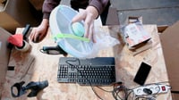 Megcdtr rotirajuća kutija za grickalice, 5 odjeljaka, posuda za pohranu s ručkom za nošenje – 18 cm, zelena 12