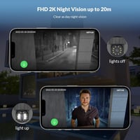 NETVUE WiFi Kültéri Biztonsági Kamera - FHD, Színes Éjjellátás, Mozgásérzékelés 7