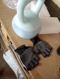 Kettlebell moale Rebel Electro Soft 5 kg din PVC pentru antrenament fitness, albastru, utilizat ușor, suprafață laterală pătată (stare: vezi a 2-a imagine) 3