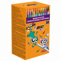Fixky BIC Kids Kid Couleur pre deti – zmiešané farby, stredný hrot, ultra zmývateľné, súprava v kartónovej škatuľke – 35 ks 2