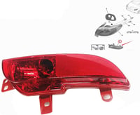 Ocnvlia 6350HA Bal Hátsó Lökhárító Lámpa Ködlámpa Visszaverő Peugeot 206 207 Modellekhez - Izzóval, 500212234A2 5