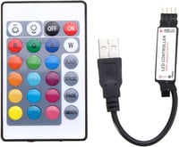 Távirányítós USB LED szalagvezérlő RGB 5050 csíkhoz - MASUNN 24 1
