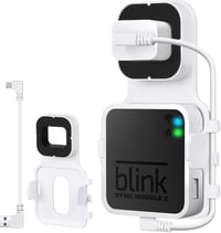 OFFCUP Fali Tartó Blink Sync Module 2-höz - Kábeltartó Konzol Blink Kamerarendszerhez, Szerszám Nélküli Rögzítés, Fehér 1