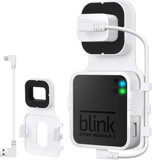 OFFCUP Zidni nosač za Blink Sync Module 2 - Držač kablova za Blink sustav kamera, montaža bez alata, bijeli