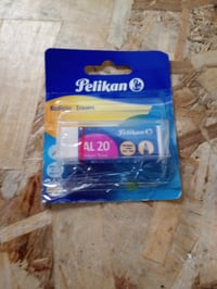 Radieră din plastic Pelikan AL20, albă, 6,5x1,2x2,1 cm, fără ftalați și latex, 1 buc. (fragment din ambalajul original) 4