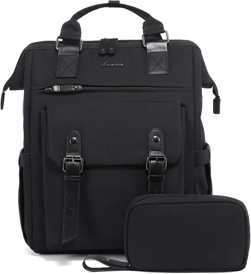 LOVEVOOK Vízálló Iskolatáska 15,6" Laptoptartóval - Fekete Hátizsák Adatkábel Csatlakozóval Egyetemistáknak, Utazáshoz, Irodai Használatra