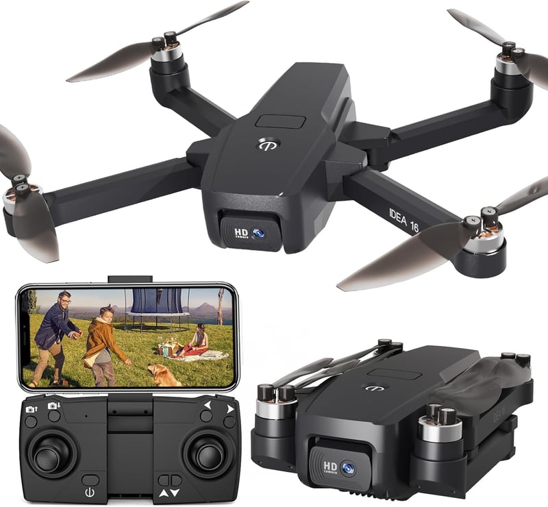Tolatoyus IDEA16 C0 Drón 4K Kamerával, 40 km/h Sebesség, 5GHz WiFi FPV, 30 Perces Repülési Idő, Okostelefonos Vezérlés, Kezdőknek és Haladók