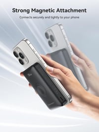 NEWDERY 10000mAh vezeték nélküli powerbank Apple Watch és iPhone készülékekhez, gyorstöltéssel - fekete 3