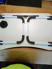 Relaxdays sklopivi stol za laptop za krevet i kauč, s utorom za tablet i držačem za piće — pukotina na površini (stanje: vidi 2. sliku) 4
