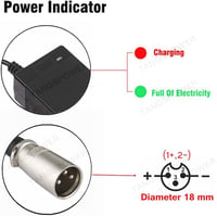 Tangspower 24V 2A akkumulátortöltő e-rollerhez, e-biciklihez - XLR csatlakozó 6