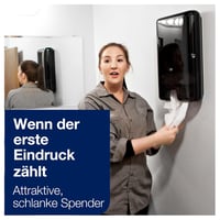 Tork Xpress H2 Papírkéztörlő Adagoló - Fekete Fali Kéztörlő Tartó Egyesével Adagolással, Elevation Design, Műanyag, Fürdőszobába, Mosdóba 8