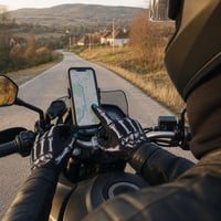 Motorke turistický balík: 1x S rukavice + 1x neoprénový nákrčník + 1x držiak na telefón 1