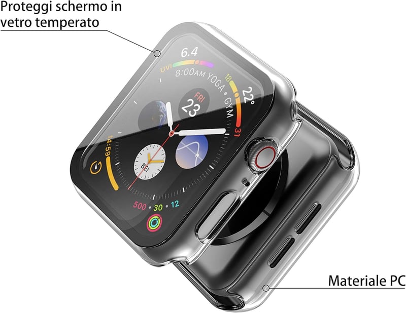 Apple Watch 40mm Védőtok + Edzett Üveg Fólia, Ultravékony Átlátszó (2db)