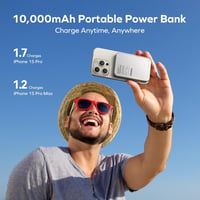 MOMAX 10000 mAh Mágneses Powerbank 20W Vezeték Nélküli Töltő iPhone 16/15/14/13/12 Sorozathoz USB-C Kábellel Hordozható Külső Akkumulátor 3