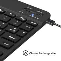 FOGARI Bluetooth Vezeték Nélküli Billentyűzet 11" - Hordozható, Újratölthető, AZERTY - Mac, iPad, iPhone, Samsung, Xiaomi, Android, Windows  4