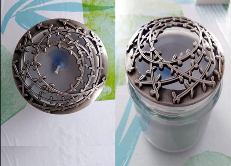 Ezüst gyertyafedél 72-82mm-es gyertyákhoz - Bontott doboz