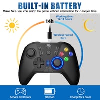 EasySMX vezeték nélküli gamepad PS3/PC/Android/Switch-hez, turbó funkcióval 8