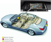 BMW széles látószögű tolatókamera E60 E61 E70 E90 X1 X5 modellek 6