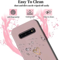 Samsung Galaxy S10 Rózsaszín Szívmintás Nyakba Akasztható Szilikon Tok 4