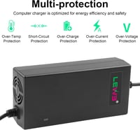 Labtec 54.6V 2A Töltőkábel 48V Lítium-ion Akkumulátorokhoz - E-Bike, Elektromos Kerékpár, Hoverboard és Önegyensúlyozó Roller Töltő 5.5x2.1m 5