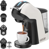 KOTLIE EM-308A 5-in-1 Kávéfőző 19 Bar Nyomással, Többféle Kapszulához (NES/DG), Automatikus Kikapcsolással, Kivehető Tartállyal, Fehér 1
