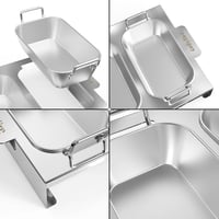 Weber 3 db-os rozsdamentes acél grillserpenyő készlet gázgrillhez, zöldséghez, húshoz 5
