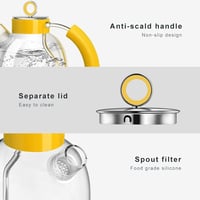 ASCOT Retro Üveg Vízforraló 1,5L - Csendes, Gyors, Automatikus Kikapcsolással 6