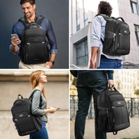 HOMIEE Nagy Méretű Vízálló Utazó Hátizsák 17,3" Laptoptartóval, Fekete 7