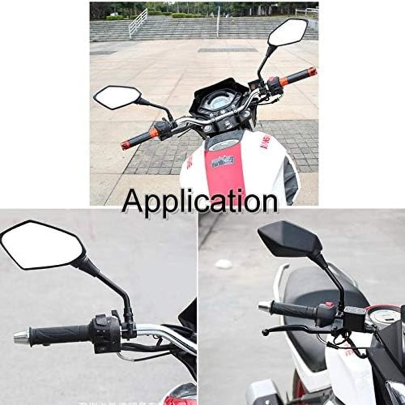 Kaser univerzális visszapillantó tükör szett motorokhoz, ABS, fekete, 8mm