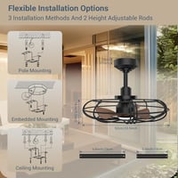 NACATIN RGB Mennyezeti Ventilátor Világítással, 21 Hüvelykes, Távirányítóval, Applikációs és Fali Kapcsolóval, Ideális Hálószobákba és Pavil 5