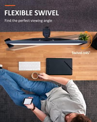 Suptek Monitortartó Konzol 13-27" Képernyőkhöz | Asztali Monitorállvány 10kg-ig | 360° Forgatható, Dönthető, Állítható Magasságú | VESA 75x7 5
