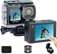 Apexcam X70 PRO 4K 30FPS Akciókamera - 20MP Dupla Érintőkijelzős Vízálló Sportkamera 40m Mélységig, Képstabilizátorral, WiFi, 2db 1350mAh 1