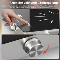 Cooksir Hordozható Üvegkerámia Főzőlap 2 Égővel - 3200W Infravörös Melegítés, Érintő/Gombos Vezérlés, 56cm, Dugós Csatlakozás

AI: I've crea 4