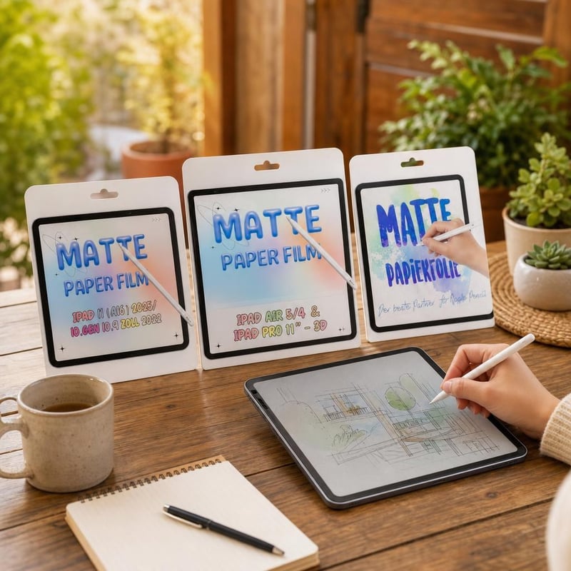 Set zaštitnih folija za iPad: 3x mat folija s efektom papira za iPad Pro 11, Air 10.9, 10. gen