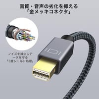 iVANKY 4K Mini DisplayPort Kábel 1m Fekete - Surface Pro, MacBook Kompatibilis 3