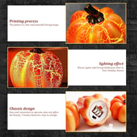 Sunshine smile LED Világító Tök Dekoráció Szett - 3 db Halloween Töklámpás, Őszi Dekoráció, Kézzel Készített Gyanta Töklámpás Narancs Fénnye 3