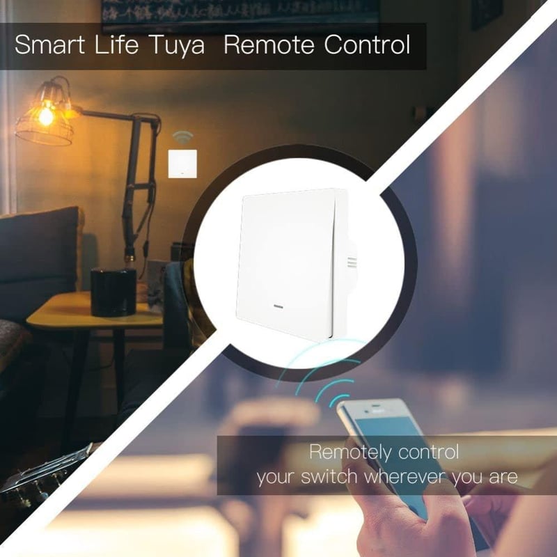 MOES WiFi Okos Villanykapcsoló - Alexa és Google Kompatibilis, 1 Gombos